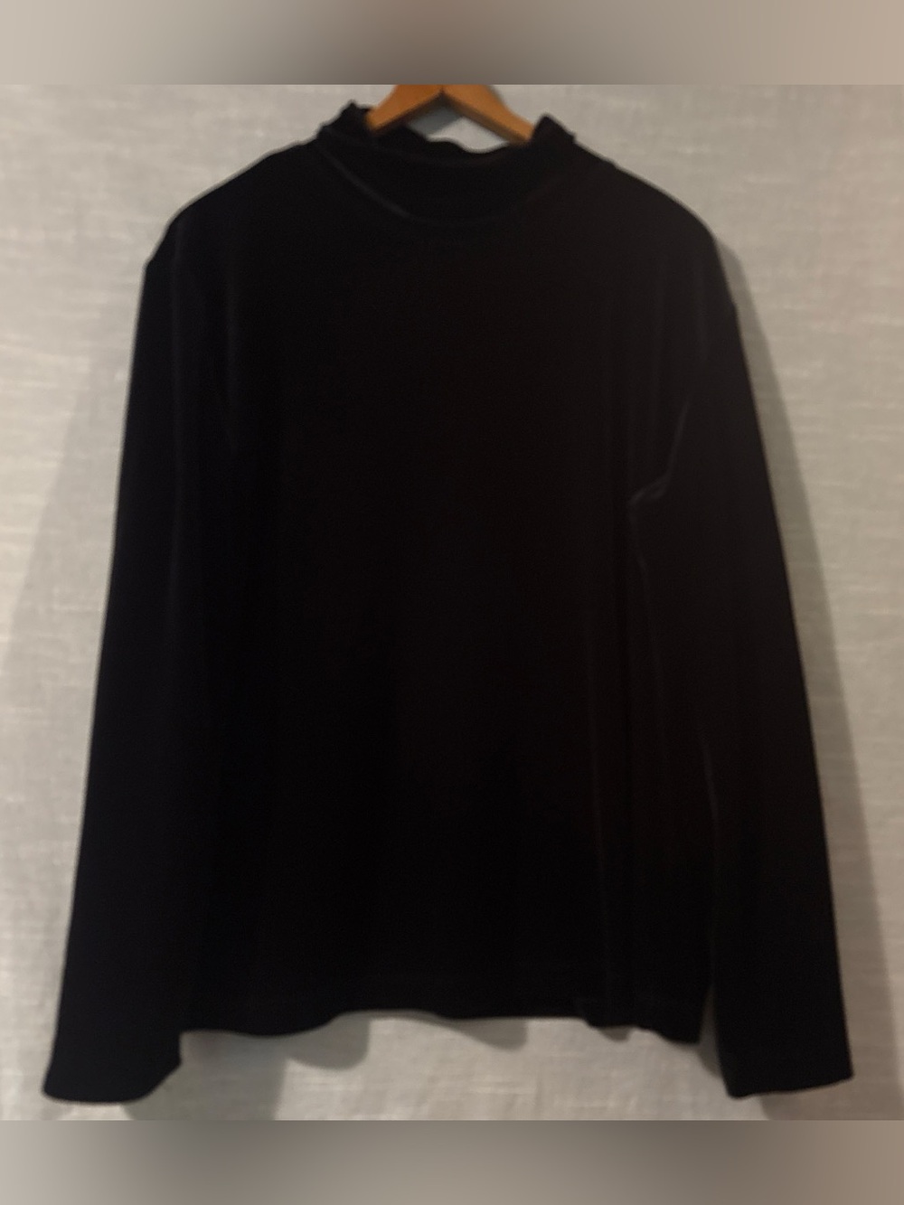 Chico’s Pants Set Turtleneck Top Straight Leg Pants Black Velvet Women’s Sz 3
